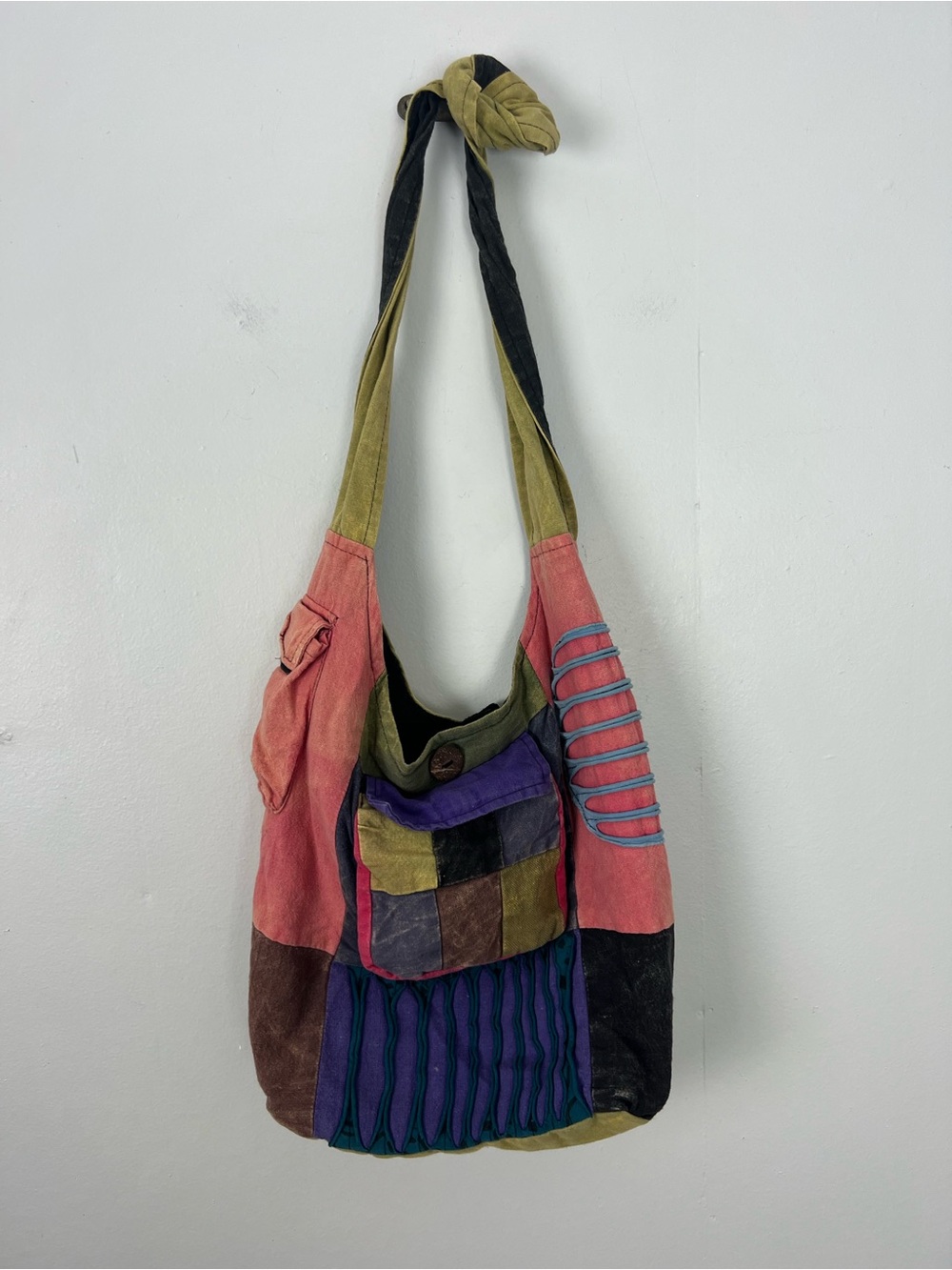 Boho Patchwork Multicolor Crossbody Shoulder Bag